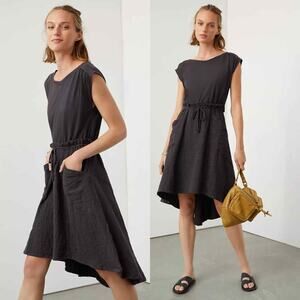 Daily Practice Anthropologie Everyday Tee Gauze Dress Gray Sz XS